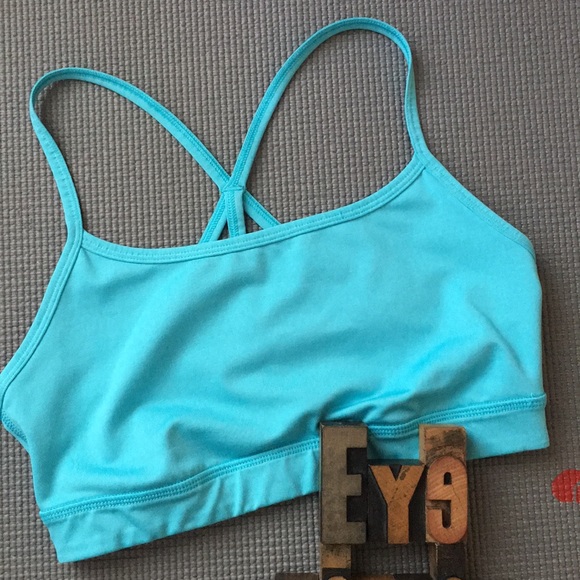 ZELLA Racerback Sports Bra In Turquoise - Picture 4 of 8
